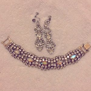 1950s-1960s vintage screw on earrings and bracelet